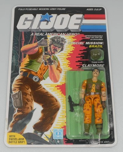 RECARDED 1986 Claymore G.I. GI Joe Figure 100% Complete Vintage 3.75 ARAH