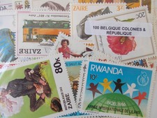 Belgique Colonies et République 100 timbres différents