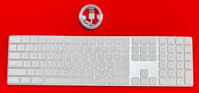 Apple Magic A1843 Magic Keyboard W/ Numeric Keys White Fully Tested Works Great
