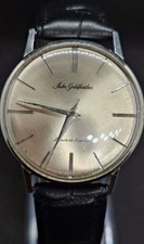 SEIKO Goldfeather J15002E Hand-Winding Thin Dress Watch Steel Case Silver Dial