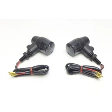 Marker Lights Turn Signals Black Body Smoke Lens 3-Wire 12 Volt - Pair  25-8631
