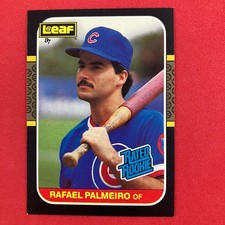 Rafael Palmeiro 1987 Leaf Rated Rookie Card #43 MLB Texas Rangers. rookie card picture