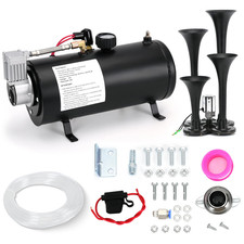Ptnhz 150Db Train Horns Kit 12V 150Psi Air Compressor Tank Pump W/3 Liter 0.8
