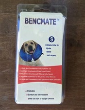 Inflatable Donut Dog Collar Blue Size Small 6-9" Neck