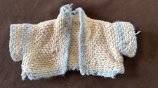 Tiny Vintage Handmade Soft Knit Baby Sweater for Doll; has holes