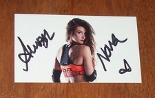 Wrestling Diva Amber Nova Autographed Business Card