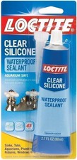 Loctite Clear Silicone Waterproof Sealant 2.7-Ounce Tube 908570