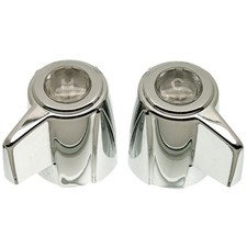 Danco 88048 Faucet Handle, Zinc, Chrome Plated, For: Delux Two Handle Kitchen, L