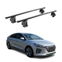 Stahl DachträGer FüR Hyundai Ioniq 2017-2022 TÜV AbschließBar 2Tlg Schwarz