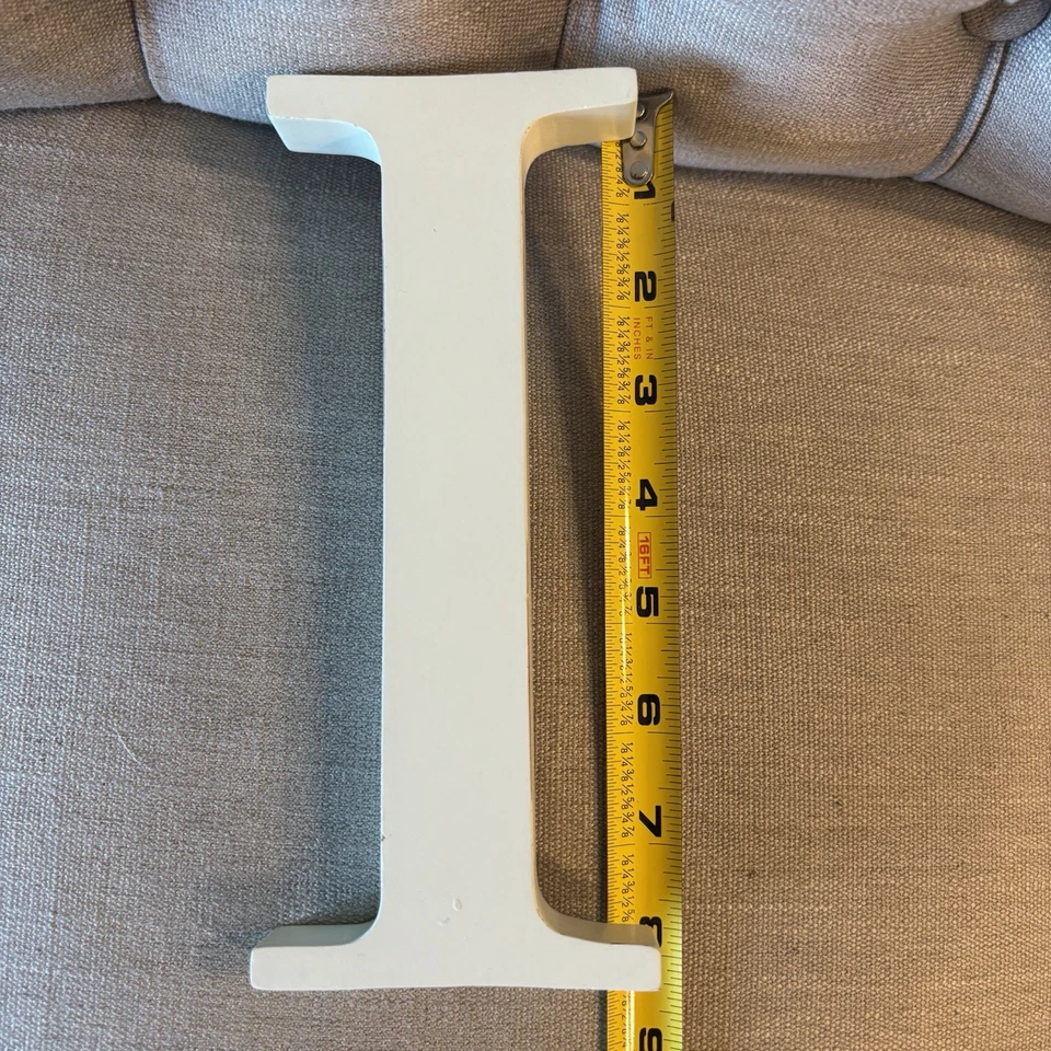 Pottery Barn Kids верхний регистр инициал I деревянная настенная буква белый цвет слоновой кости белый - Изображение 2 из 4