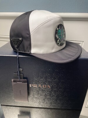 Prada Frankenstein Black Nylon Baseball Cap Hat, 2HC191 | eBay