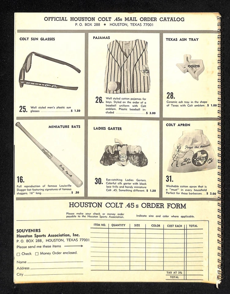 Original 1964 Houston Colt 45s Scorebook 40 Pages For Scoring 85538b26 - Image 2 of 4