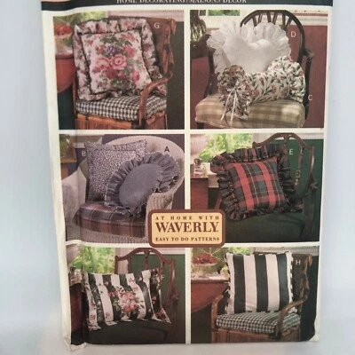 Sew Pattern Pillow Covers Round, Heart Shaped, Square, Frilled Butterick 6097 - image 1 of 4
