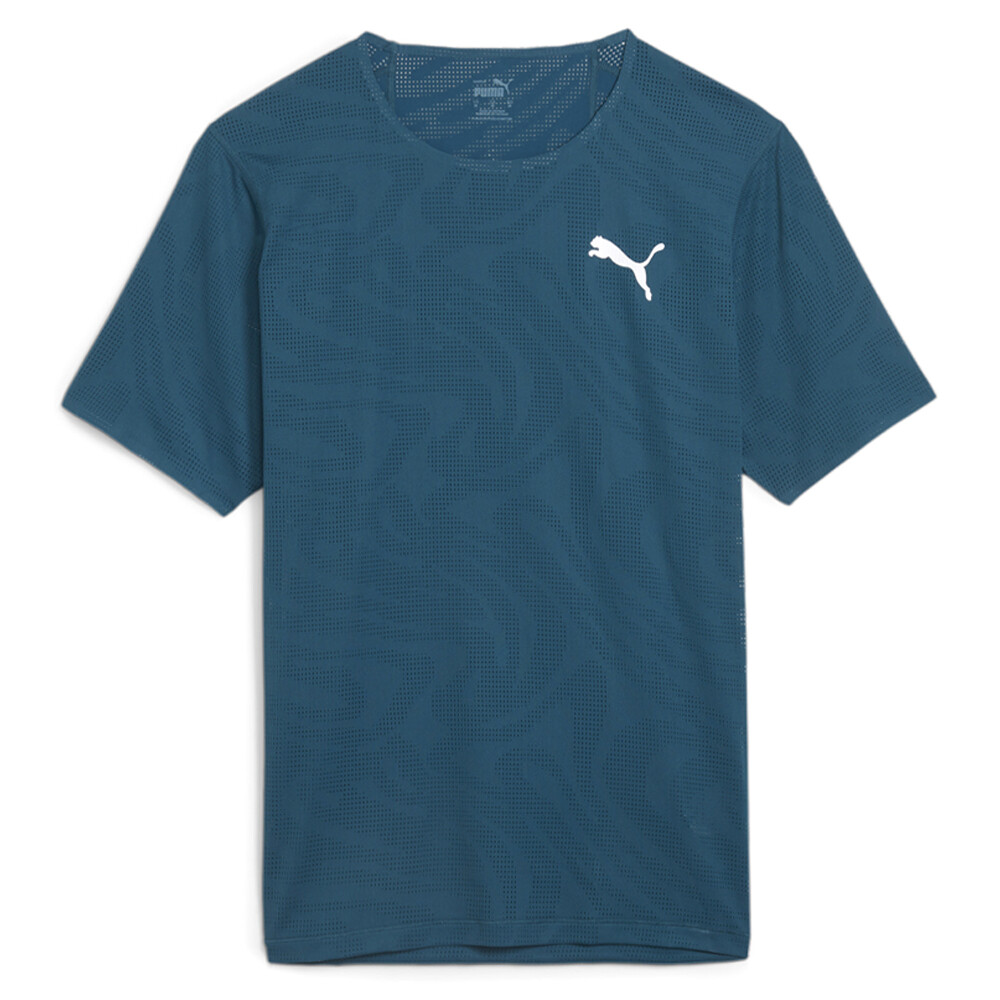 Спортивная футболка с круглым вырезом и коротким рукавом Puma Run Ultraspun с логотипом Ultraspun Run Мужская синяя повседневная