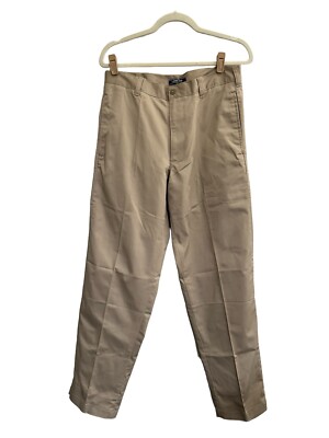 Lands End Men Size 37Wx29L Plain Front Chino Khaki Blend Pants