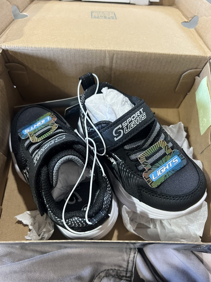 S Sport Skechers Boys Conor Light up Hook Loop Fashion Sneakers