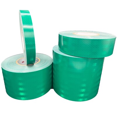 Green Reflective Tape 3M 3430 EGP (1'', 2'', 4'', 6'') Air Backed Micro Prismatic