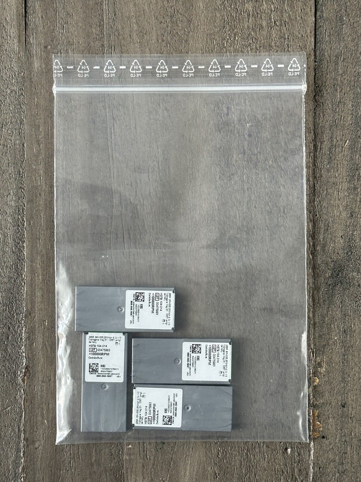 4 Packs Brasseler Komet H379.104.014, 100000RPM Carbide Burs 5 Piece in