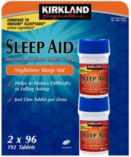 Kirkland Signature Sleep Aid Tablets 25mg 2 X 96 Tablets $0.49 ship to Australia