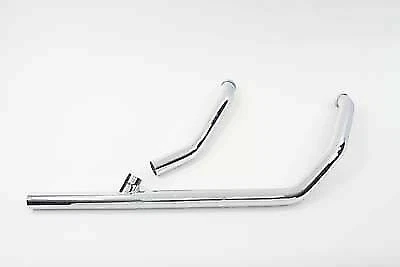 2 into 1 Exhaust Pipe Header Chrome for Harley Davidson by V-Twin