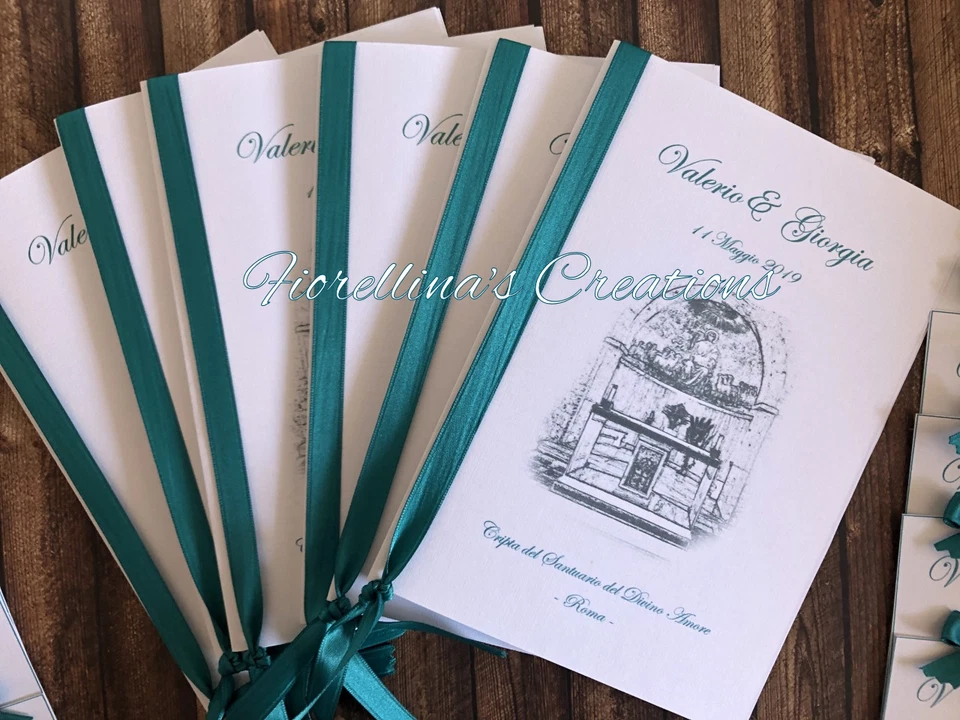 LIBRETTO MESSA matrimonio personalizzabile nei colori e nel tema - Immagine 3 di 3