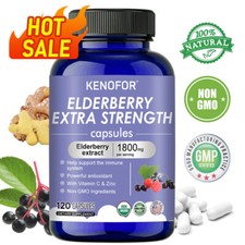 Super Concentrated Elderberry Vitamin D Zinc Capsules 120 Capsules Fast Delivery