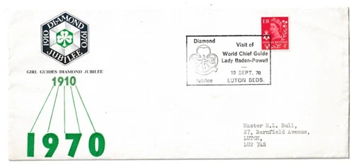 19/9/1970 UK GB Cover - Visit of World Chief Guide Lady Baden - Powell - Luton#1