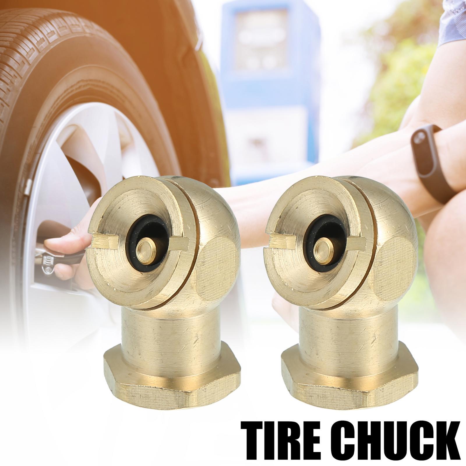 2pcs Car 1/4" NPT Tire Chuck Tire Air Nozzle for Tire Inflator Gauge