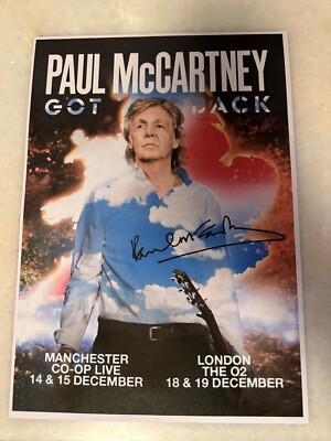 Paul Mccartney Got Back Uk December Tour Poster SIGNED | eBay UK