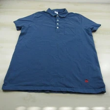 Brooks Brothers Polo Shirt Mens Extra Large Blue Slim Fit Smooth Cotton Outdoor