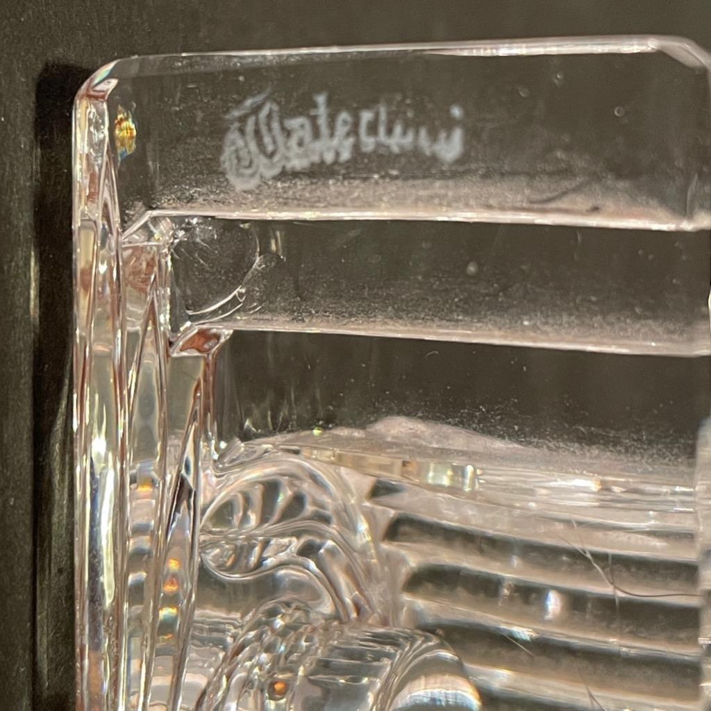 WATERFORD CRYSTAL QUARTZ DESK TABLE CLOCK SIGNED TESTED NEW BATTERY