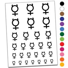 Astronomy Mercury Astrology Planet Symbol Temporary Tattoo Water Resistant Set