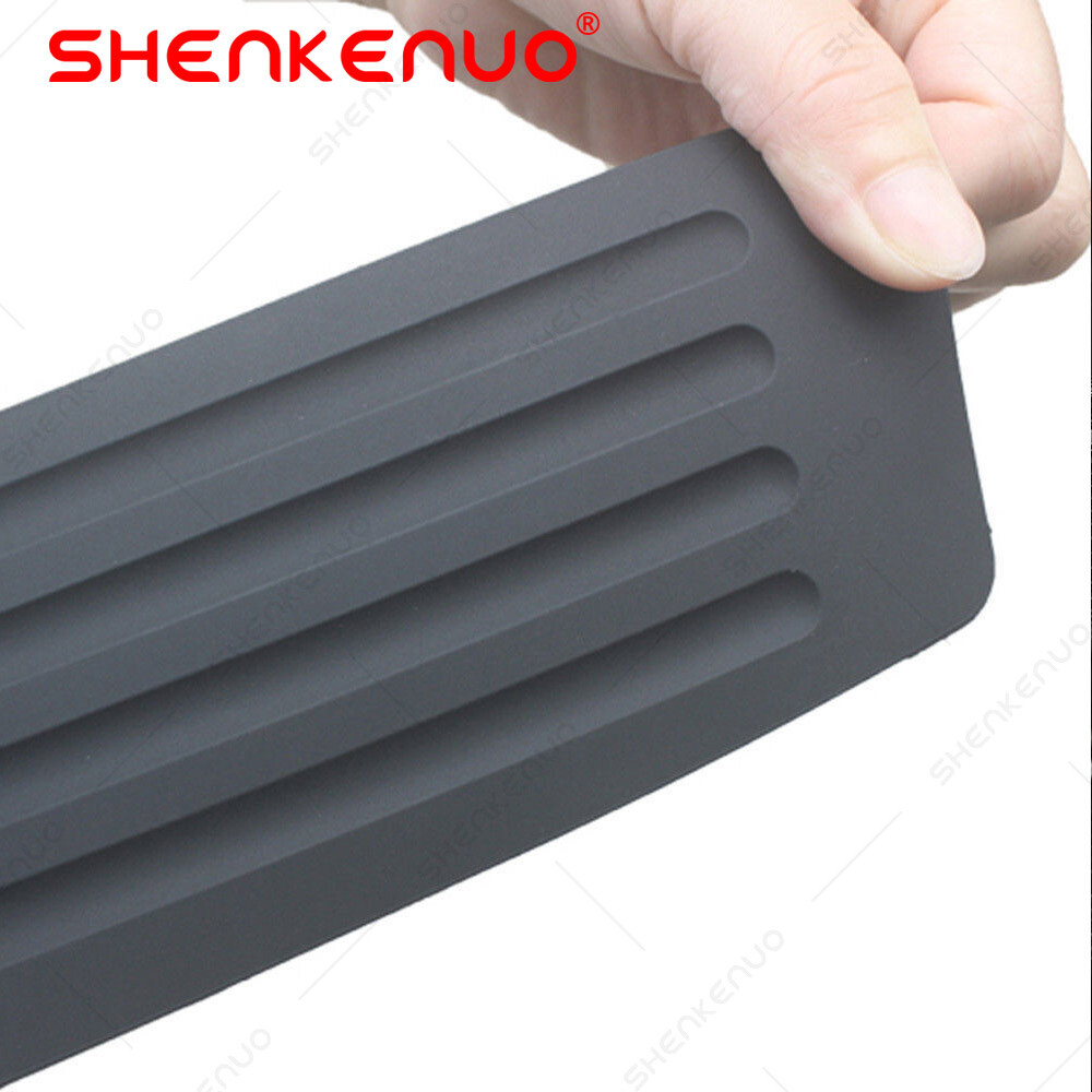 Black Car Rear Bumper Protector Rubber Trim Strip Sill Guard Scratch ...