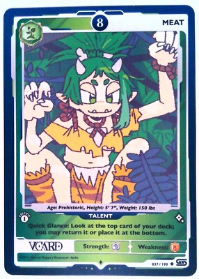 Meat PL8 (Regular) 037/190, 1st Edition, Rising Stars, VCard