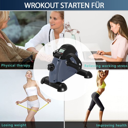LCD Pedaltrainer Mini Heimtrainer Arm&Beintrainer Fitness Bike fahrrad Trimmrad - Bild 6 von 53