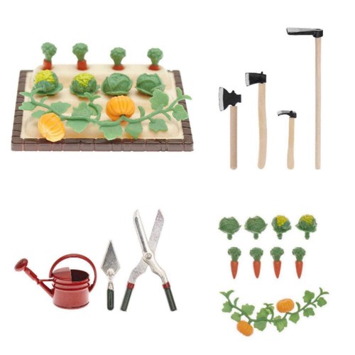 Melody Jane Puppenhaus Zubehör Garten-Werkzeugset | 1:12 Maßstab | Aus Metall Für Miniatur-Gärten