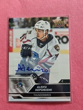 2019-20 UD AHL HOCKEY AUTOGRAPH-ALEKSI HEPONIEMI-SPRINGFIELD THUNDERBIRDS/BLUES