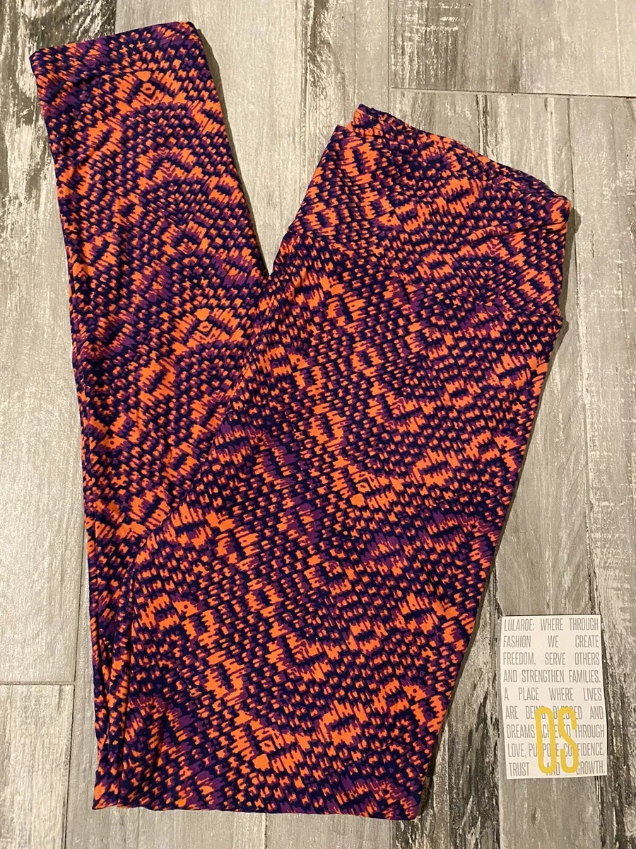 Lularoe Leggings OS One Size Beautiful Colorful Purple Orange