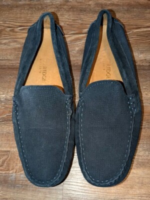 Gutteridge mens blue suede slip on loeafers riding shoes  display picture 2
