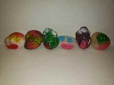 Vtg Wacky Goulies Weirdos Monster Rubber Face Frisbee Madballs Lot of 6 SKU 37