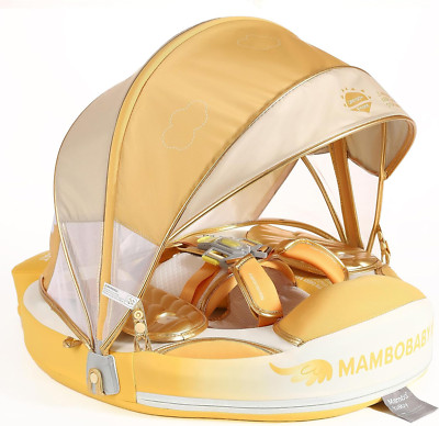 Mambobaby Gold Swim Float with Canopy - Soft, Waterproof, Baby Safe