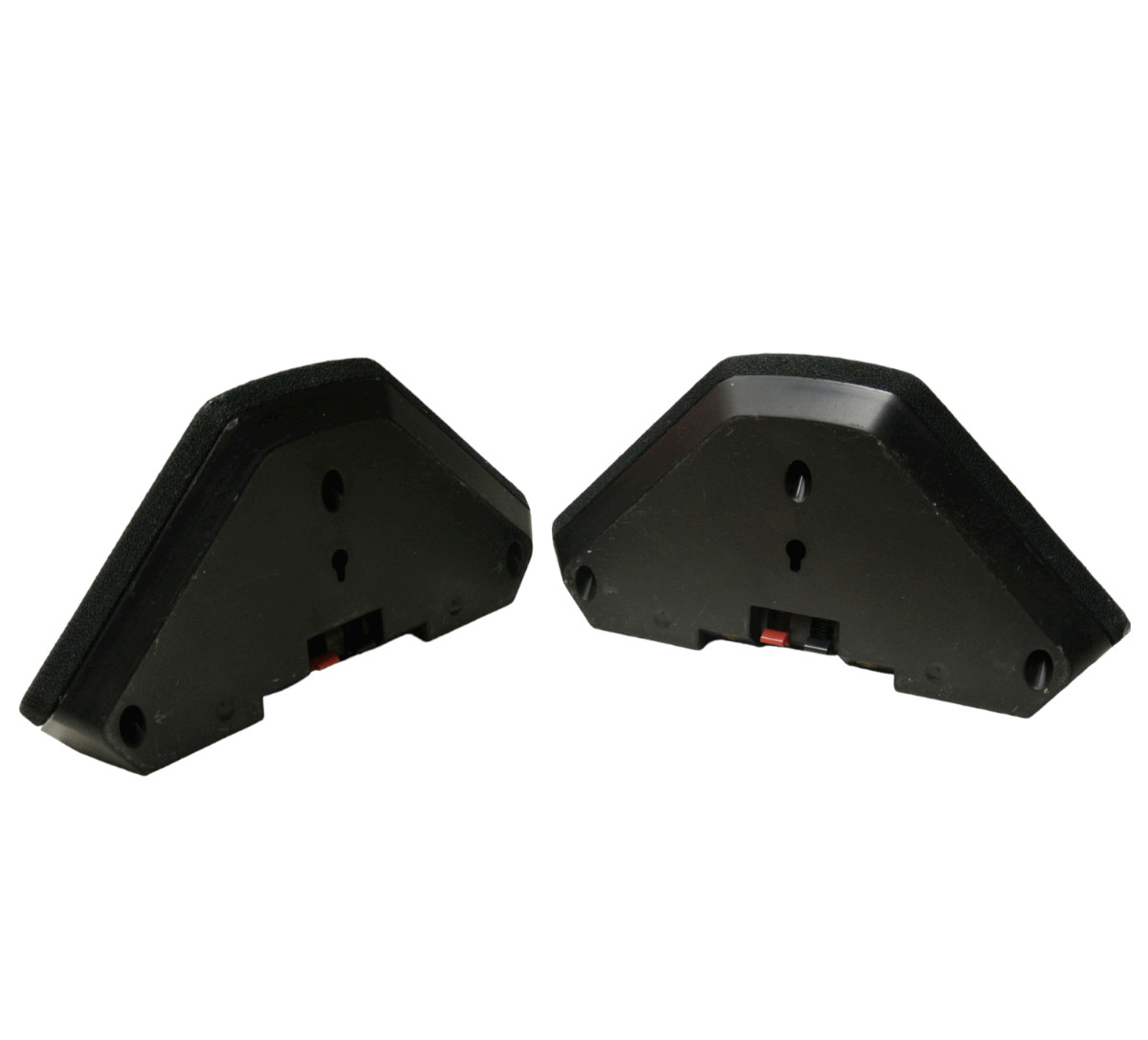 Set of 2 SONY Black Surround Sound Pyramid Speakers. Model #SS-SR301. 120W