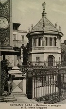 Italy Postcard Early 1900s Rare Bergamo Baptistery Santa Maria Maggiore 