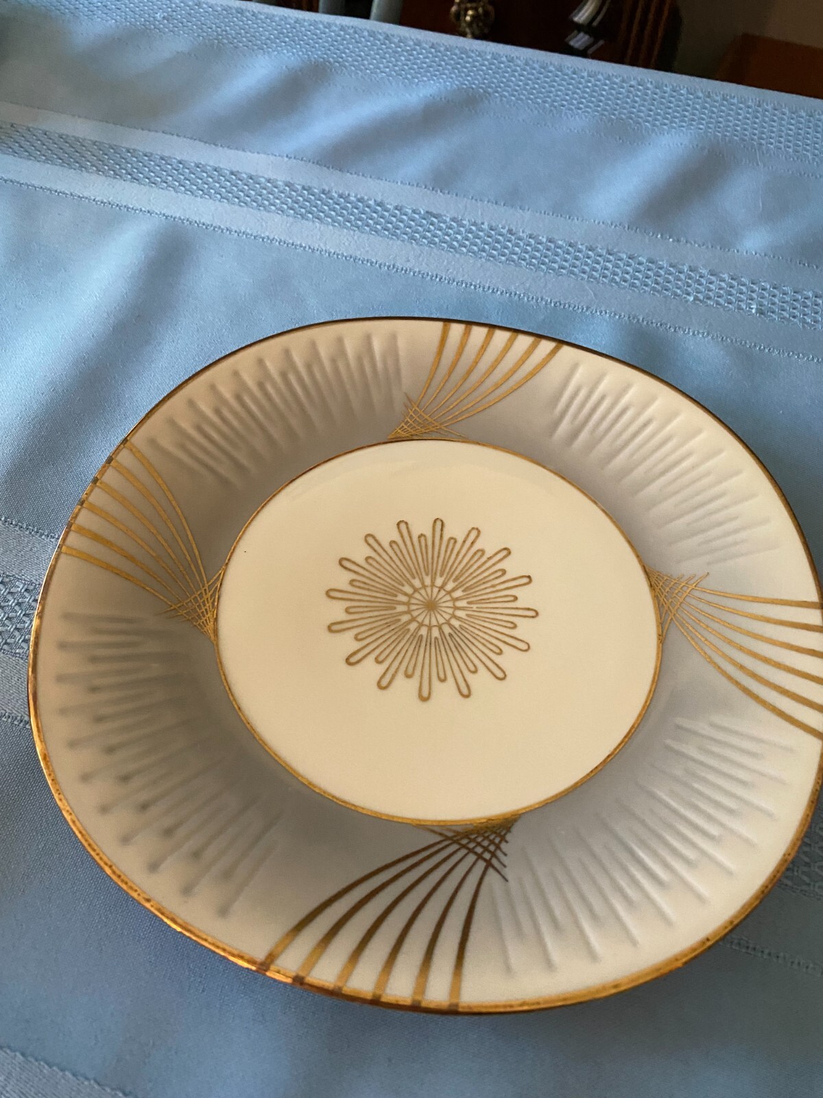 Vintage Zeh Scherzer Bavaria, Germany  3 pc Tea Cup,Saucer & Dessert Plate Set