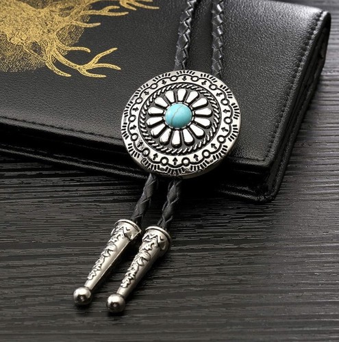 Cnaydingcj Western Heren Bolo Tie Lederen Cowboy Stropdassen