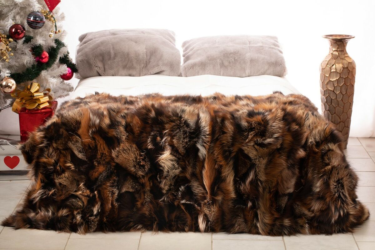 Real fur bedding sale