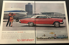 Red 1962 Chevrolet Impala Convertible - Vintage Color Chevy Print Ad Wall Art