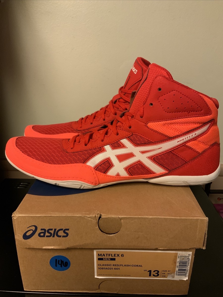ASICS Men's Matflex 6 Wrestling Shoes Men's Size 13 Classic Red