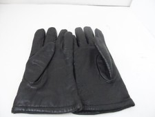 Unbranded Black Leather Women's Biker Gloves - Size 5