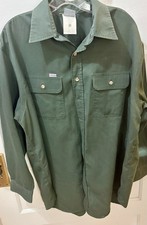 Carhartt Men  s Green Long Sleeve Button Front Work Shirt Pockets XL 2000 Vintage